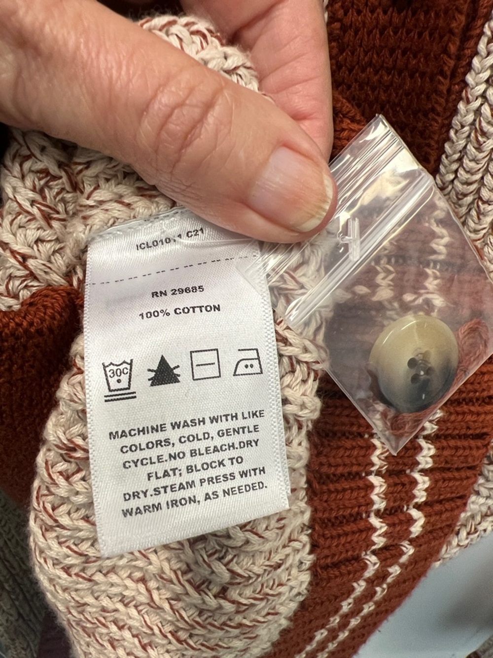 NWT Pendleton  women’s Cotton Heritage Shawl Collar Cardigan Sweater in Rust - Picture 10 of 14